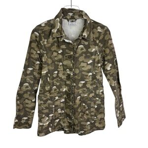 Carhartt Girls Camo Button Up Ruffle Jacket Size 14